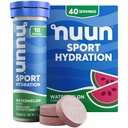 Nuun Sport Electrolyte Tabletleri, Magnezyum, Pyum, Chloride & sodyum, Gluten Free & Vegan, Watermelon, 4 Pack (40 Hizmet Toplamı)