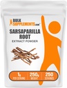 BulkSupplements.com Sarsaparilla Root Extract Toz - Sarsaparilla Supplement, Smilax Sarsaparilla Root - Herbal & Gluten Free, 1g per Service, 250g (8.8 oz) (Pasaparilla Supplement, Smilax Sarsaparilla Root - Herbal & Gluten Free, 1g)