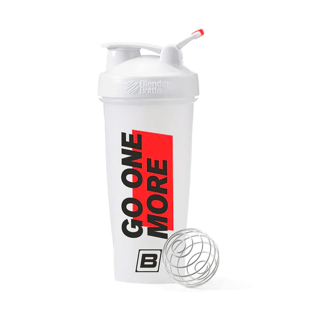 BARE PERFORMANCE NUTRITION Go One More BlenderBottle Shaker Şişe, 28 oz Shaker Şişe, Wiresk, White