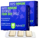 HybridCR Rapid Immune Support Supplement – 4 Day Immunity Supplement - Immune Defense ATM with Echinacea, Ginseng, Andrographis, çinko, Selenium – Seyahat Boyut Sistemi Desteği – 24 Caps, 2 Dose Packs
