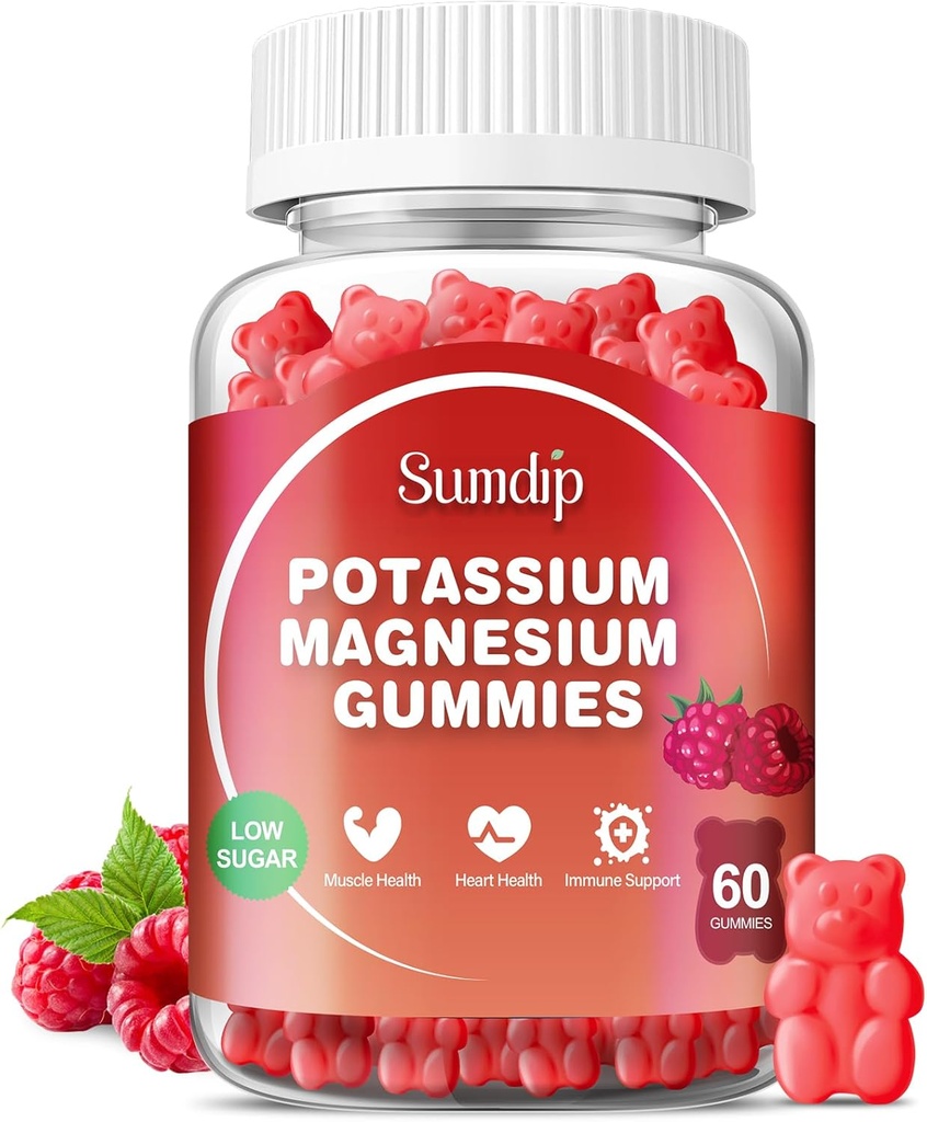Pyumyumal Ekler Yüksek Absorpsiyon Pplastik Citrate Magnezyum Citrate, Erkekler ve Kadınlar için Leg Cramps Kas Rahatlama, Raspberry