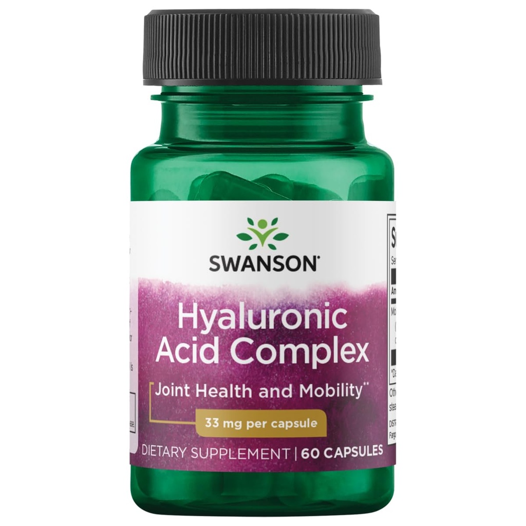 Swanson Hyal-Joint Hyaluronic Acid Kompleksi 33 Milligrams 60 Capsules