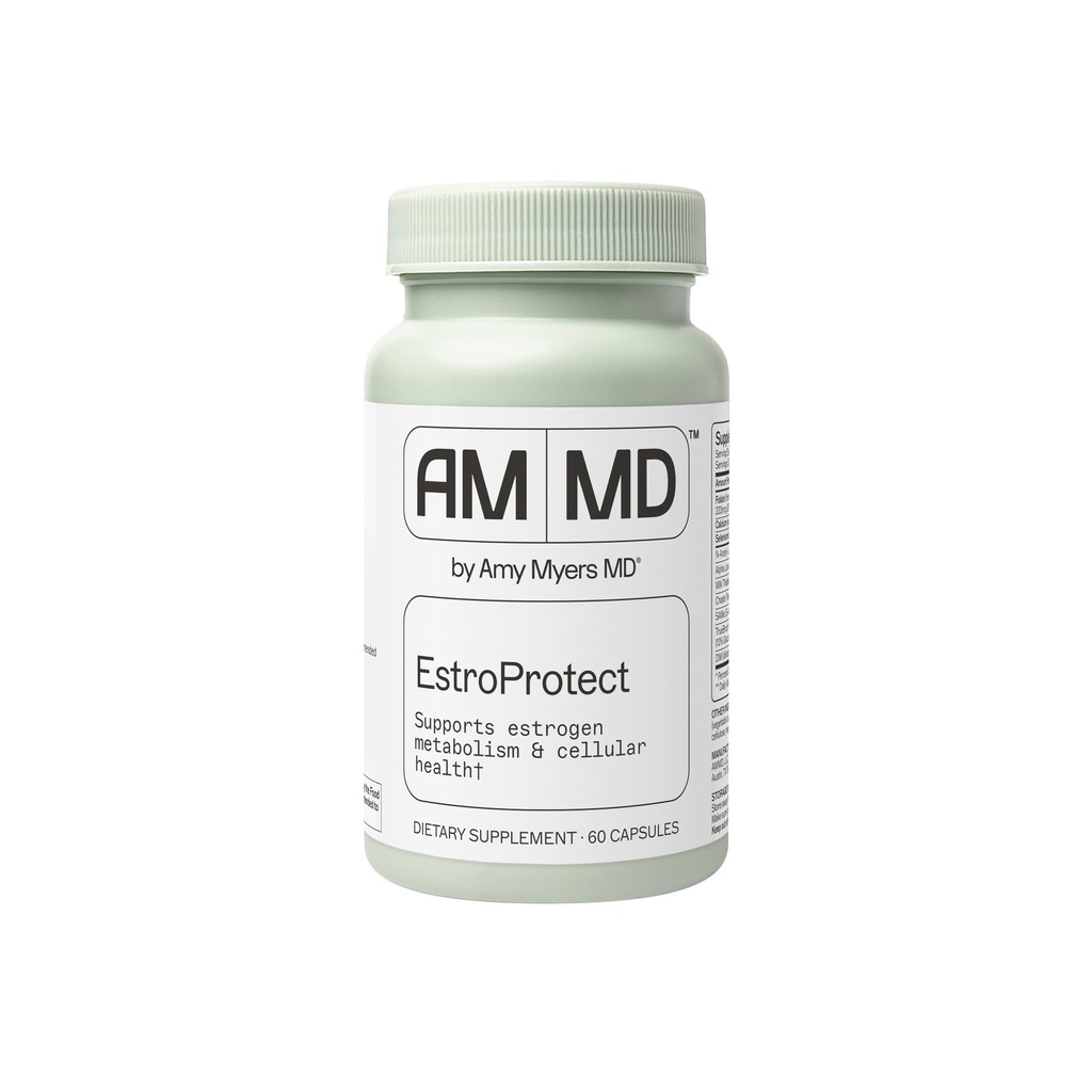 Amy Myers MD Estro protect Supplement - Destekler Estrogen Denge ve Hormon Sağlığı - DIM, Kalsiyum-D-Glucarate, Broccoli Tohum Takibi - 60 Capsules