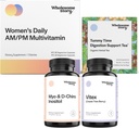 PMS Support Sche | Myo-Inositol & D-Chiro Inositol Mix 30-Day Supply | Vitex Chasteberry Supplement for Women 120-Day Supply | Premium Multivitamin for Women | Morning Hastaness Tea 15ct
