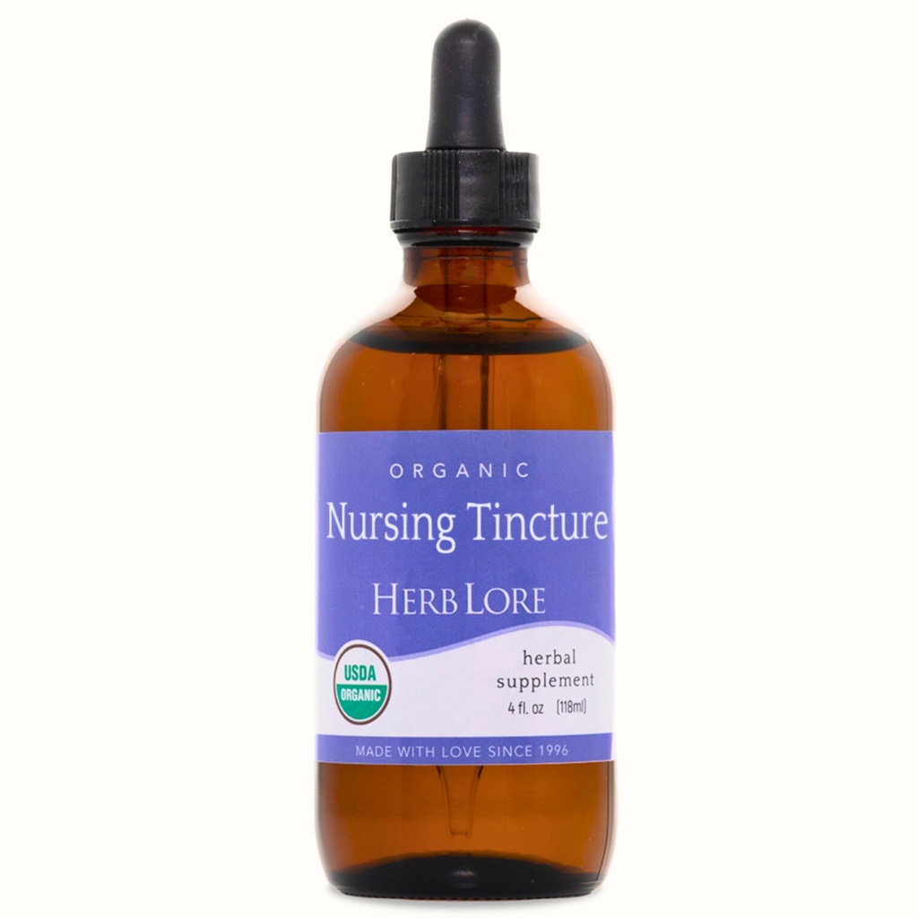 Herb Lore Organik Hemşirelik Tincture - Sıvı Lactation Support Drops to Art Milk Supply with Moringa and Fennel - Fenugreek Ücretsiz Emzirme Supplement (4 fl oz)