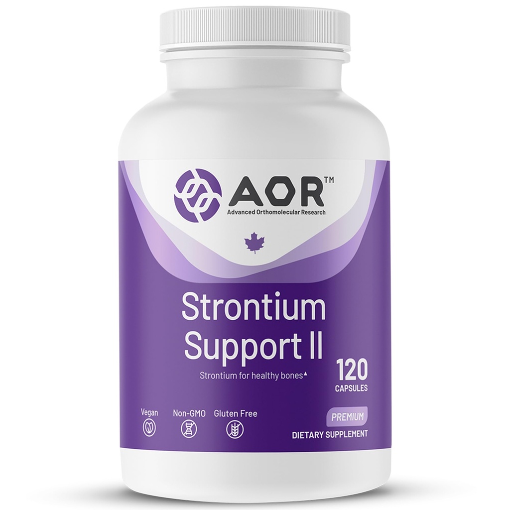 AOR, Strontium Support II, Mineral Desteği Bone Health, Vegan, Non-GMO (120 Caps)