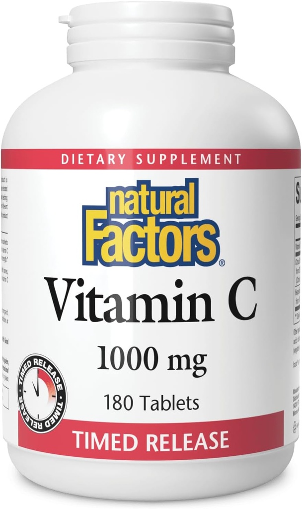 Doğal Faktörler, C 1000 mg, Zaman Konuşma Antioksik Immune ve Bone Health için Destek