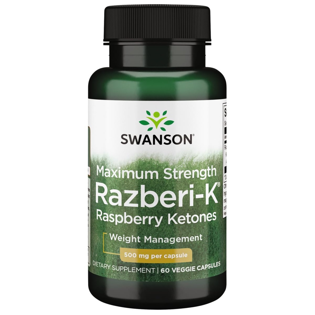 Swanson maksimum Güçlü Razberi-K 500 Milligram 60 Veg Capsules