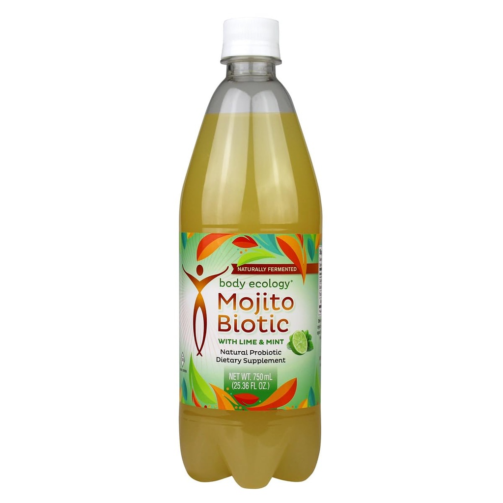 Body Ecology MojitoBiotic | Keto-Friendly, Low-carb probiyotik İçecek Curb Sugar Cravings'a yardımcı olabilir. 25oz Şişe