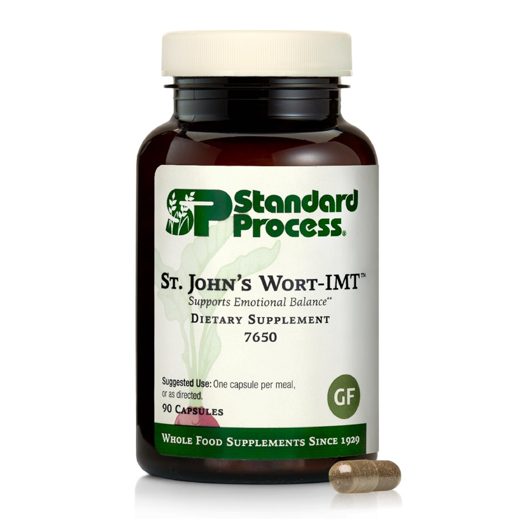 Standart Süreç St. John's Wort-IMT - Uyku ve Stres Yardımı İçin Diyet Eksi - Denge ve Rahatlama - Non-Soy & Gluten-Free - 90 Capsules