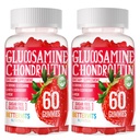 Glucosamine Chondroitin Gummies with MSM & Elderberry Extra Strength - Ortak Destek, Antioksi Immune Support Supplement for Yetişkinler, Men & Women. 120 Strawberry Gummies