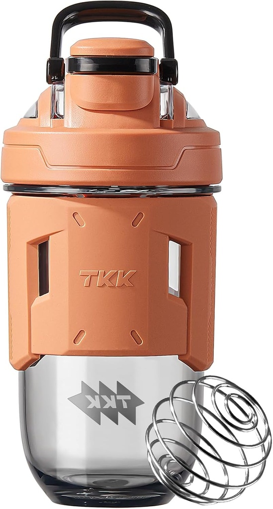 TKK 24oz Protein Shaker Şişe Şing Ball ile, BPA Free Tritan Plastik, Leak-Proof, One-plastik Lid, Non-Slip Grip, Spor ve Fitness Kullanımı