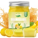 ACEYO (12 OZ) İrlandalı Deniz Moss Gel Organik Raw Vegan Lemon Flavor 102 Vitamin ve Minerals Wild Harvested Non-GMO Immune Defense Branson Yourroid Digestive Support Support