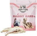 Benji & Louie Air Whole Rabbit Ears with Fur - Doğal Sağlıklı Köpek Tedavileri veya Köpek Chews, Single Materials, 1.5 oz, 4 ila 6 Kont