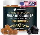 Erkekler ve Kadınlar için Shilajit Gummies - Shilajit Pure Himalayalar | 600 mg Shilajit, 150 Gummies (75 Hizmet)