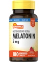 Sundance Melatonin 5 mg Tabletleri | 180 Vegetarian Count | Hızlı Dissolve | Natural Berry Flavor | Vegetarian, Non-GMO ve Gluten Ücretsiz Supplement
