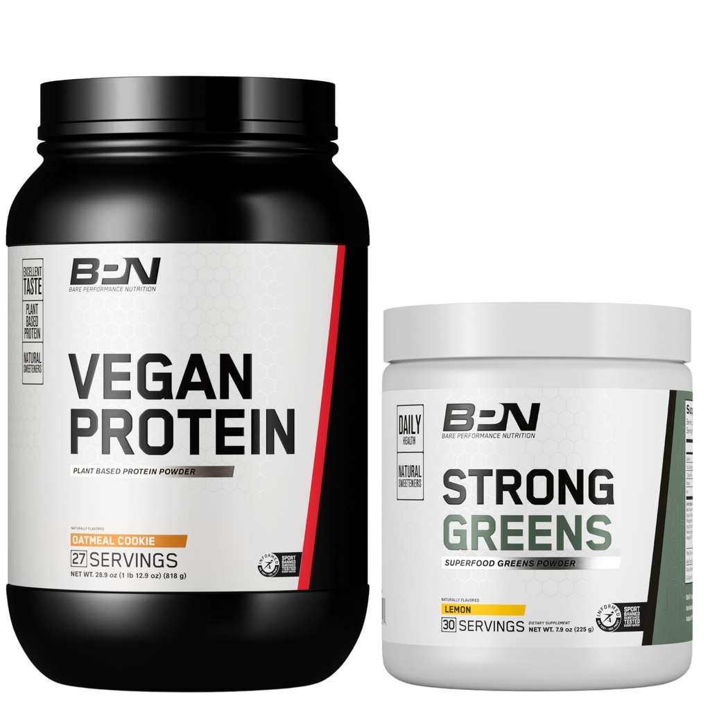 BARE PERFORMANCE NUTRITION BPN Vegan Oatmeal Cookie Protein + Güçlü Yeşiller Limon Paket