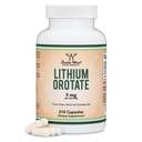 Cognition ve Brain Health için Elemental Lityum 5 mg of Elemental Lityum, 210 Capsules (Third Party Tested, Vegan Güvenli, Non-GMO) Double Wood Supplements