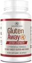 Gluten Away Diyetary Supplement – Ekstra Kuvvet Digestive Enzyme Health Gluten & Casein, Slower Digestion Bülteni Protein Amino Asit in Bloodstream for Men and Women – 60 Capsules.