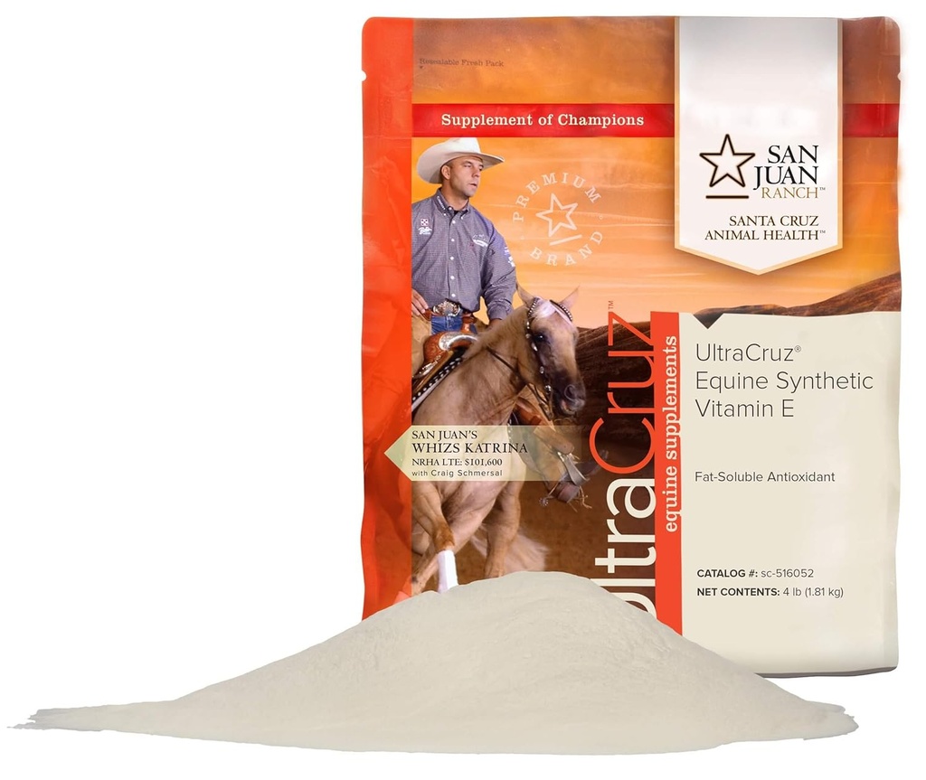 UltraCruz -516052 Atlar için Fiziksel Vitamin E Supplement, 4 lb, Toz (112 Day Supply)