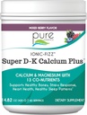 Ionic Fizz Super D-Kuba Plus Pure Essence - Ekstra Magnezyum Vitamin D3, Güçlü Bones ve Stres Desteği için K2 - Karma Berry - 14.82oz