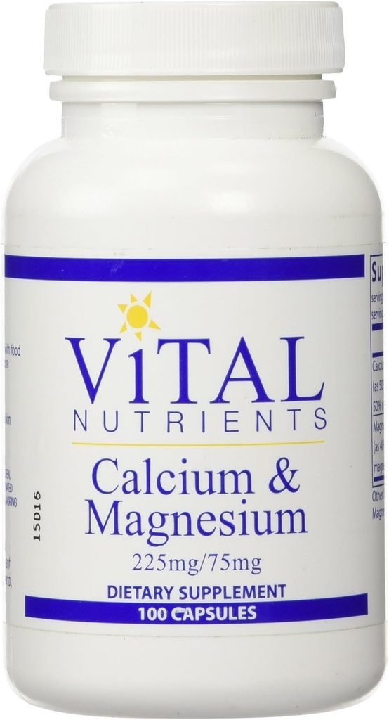 Vital Nutrientsdis Magnezyum Vitaminleri, 225 mg/75 mg, 100 Count