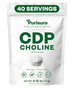 CDP Choline Toz, 10g, CDP Choline Supplements That Support Care, Focus, and Energy, Citicoline Toz for Cognitive Function, improves Motivasyon ve Verimlilik, 40 Hizmetler