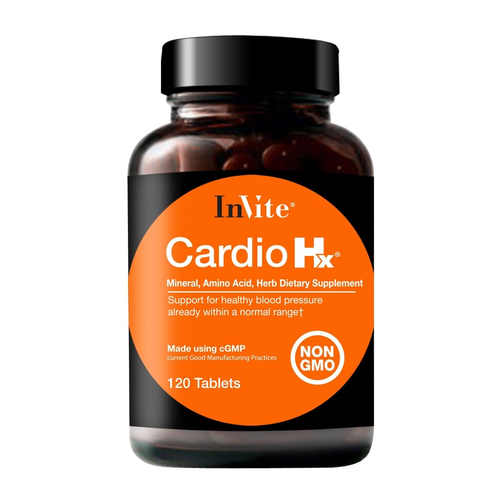 InVite Health Cardio Hx® - Circulatory, Heart and Cardiovascular Health - Contains Magnezyum, Taurine, Hawthorn Berry - 120 Tablet (2-Pack)