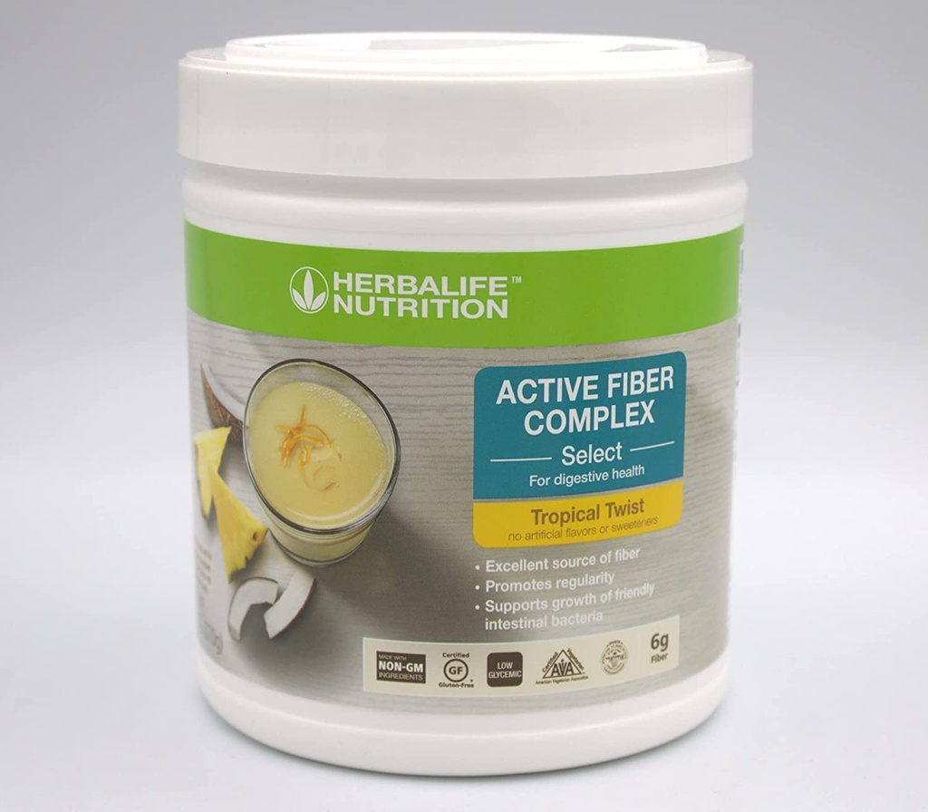 HerbalifeHEALIFE Active Fiber Kompleksi Select: Tropikal Sağlık için Tropikal Twist 270g, Yapay Flavors veya Sweeteners, Gluten-Free, Made with Non-GM Materialss, Certified Vegetarian