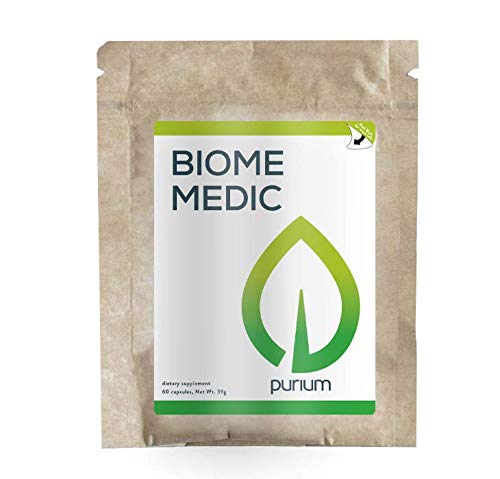 Purium Biome Medic - 60 Vegan Capsules - Gut Health Support Supplement, Takes GMO Toxins, Supports Good Bakteri, Tamirs Microbiome - Vegetarian, Gluten Free - 60 hizmet