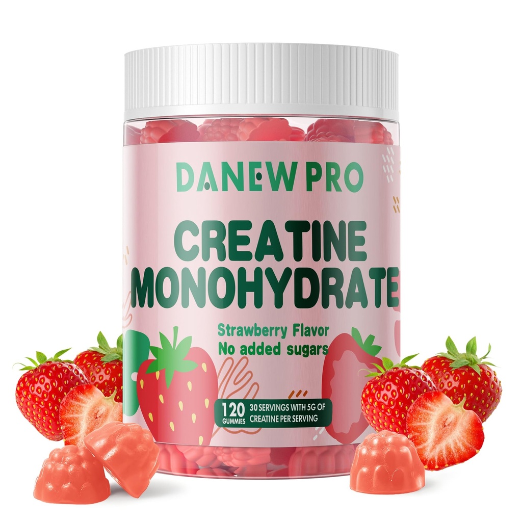 NSF, Kre Strength, Muscle Builder, Energy Boost, Pre-Workout Supplement (120 Count)-Strawberry Gummies for Men & Women, Kre Strength, Bloodtine Monohidrat, Pre-Workout Supplement (120 Count)-Strawberry