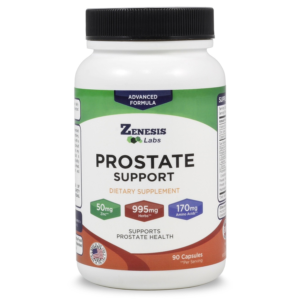 Zenesis Labs Prostate Health with Saw Palmetto - 90 Capsules - Ayrıca çinko, Bakır, Kabak Tohum, Burdock Kök, Amino Asits, & Diğer Türler - 45 Gün Supply