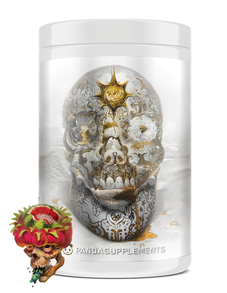 Yeraltı Bio Labs /Panda Supps Skull: Nootropic Pre-Workout,403 mg Caffeine, Tünel Vizyon Focus,Pumps, Unparalled Energy (40 Scoops) (Dragony Watermelon Candy) Skull Crusher