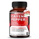 Cayenne Pepper Capsules - Cinnamon ile Ultra Kompleksi, Ginger, Cardamom, Hawthorn Berry - Destek Digestion, Circulation & General Wellness ( Count180)