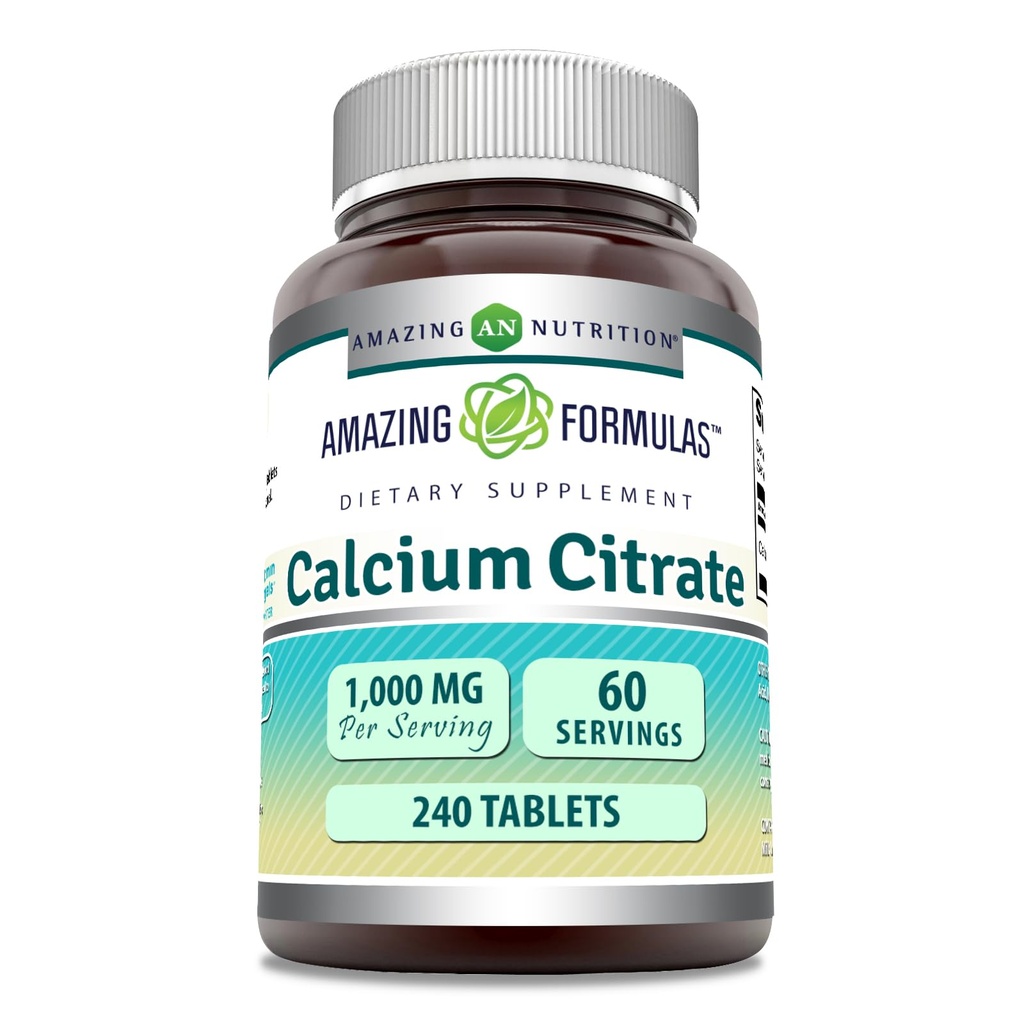 Amazing Formulasuba Citrate 1000 Mg | Tabletler Tamam | Non-GMO | Gluten-Free | Made in USA (1 Pack | 240 Count)