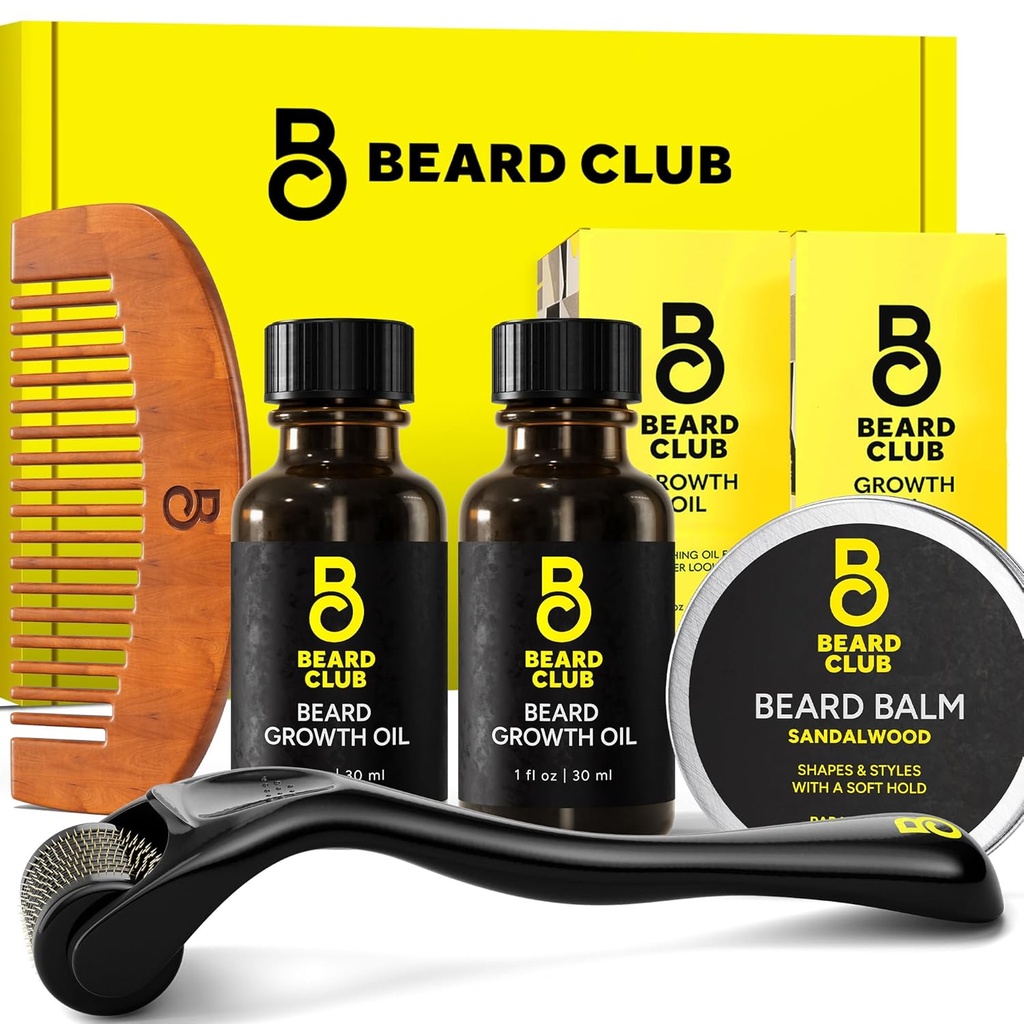 Ayıd Club Gelişen Ayıd Büyüme Kit - Derma Roller, Ayıd Büyüme Petrol (2PK), Sandalwood Ayıd Balm, Comb - Hediye Setleri