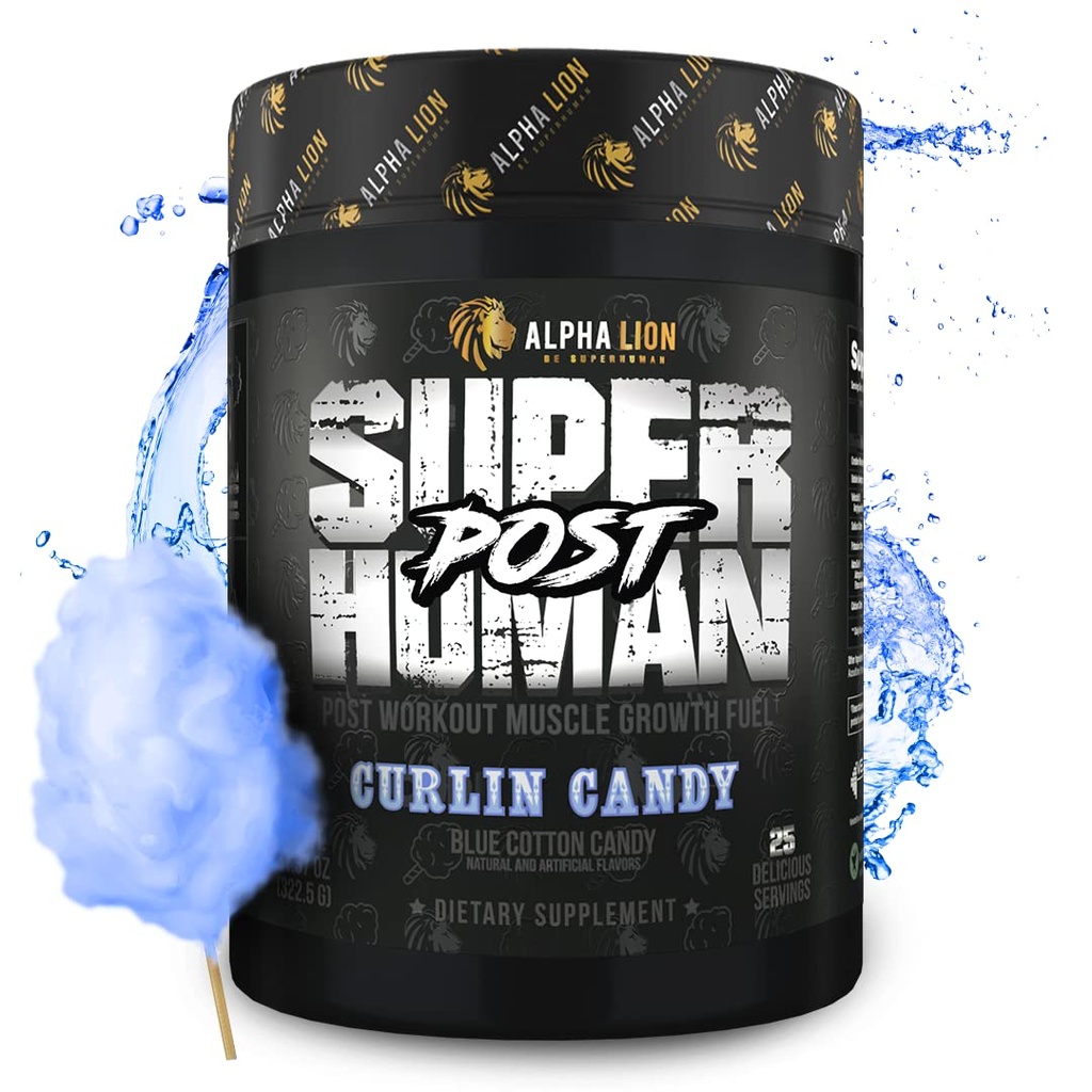 ALPHA LION Superhuman Post, Post Workout Recovery, Fast Acting Post Workout for Men & Women (25 hizmet, Curlin Candy)