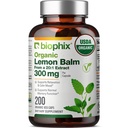 Biophix Lemon Balm Capsules USDA Organik 20:1, 300 mg 200 Veggie Caps - Bilişsel Sağlık Stresi Uykuya Yardımcı Oldu