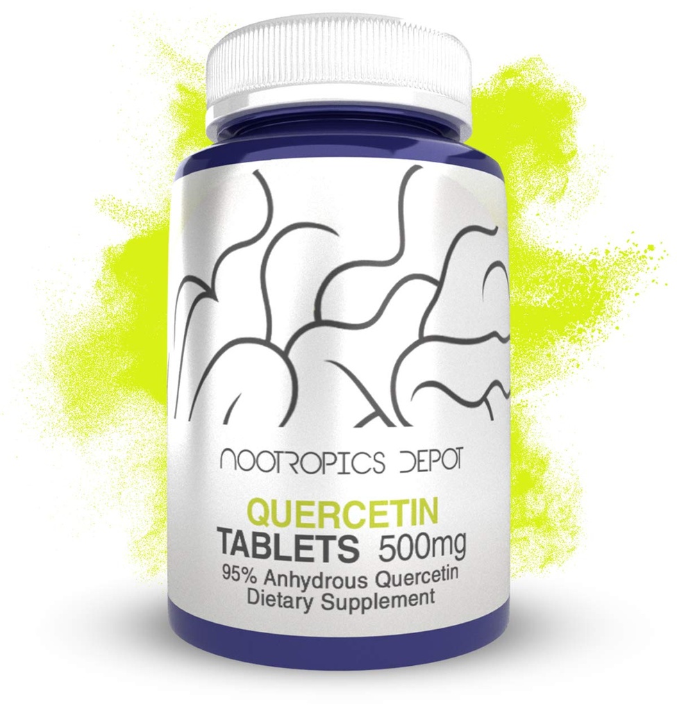 Nootropics Depot Quercetin Tabletleri | 500 mg | 60 Kont |% 95 Anhidrus Quercetin