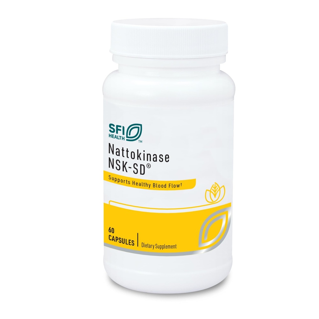Klaire Labs SFI Health Nattokinase NSK-SD - Proteolytic Enzyme for Cardiovascular Support, Dairy & Gluten-Free (60 Capsules)
