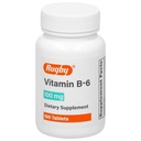 Rugby B-6 Tabletleri - 100 mg B6 - Diyet Supplement - 100 Count