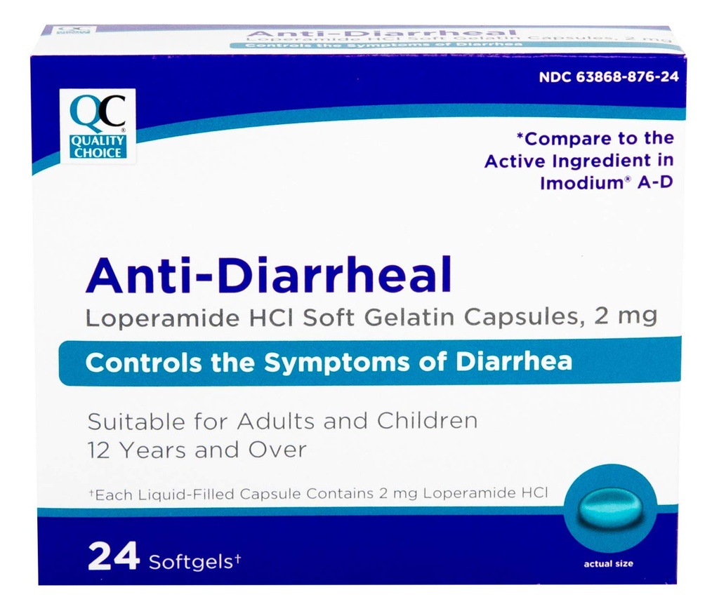 Quality Choice Loperamid 2 mg Anti-Diarrheal 24 Kont Softgel