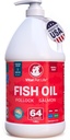 Köpekler için balık yağı - Sağlıklı Cilt & Ön, Salmon, Pollock, Tüm Doğal Supplement for Pets, Itching Şaming Alerji & Inflammation Defense, Omega 3 EPA DHA, Brain & Heart Health, 64 ozz