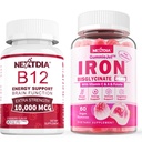 Iron Filled Gummies 26 mg+ Vitamin B12, Torchcobalamin 10000 mcg Tabletler