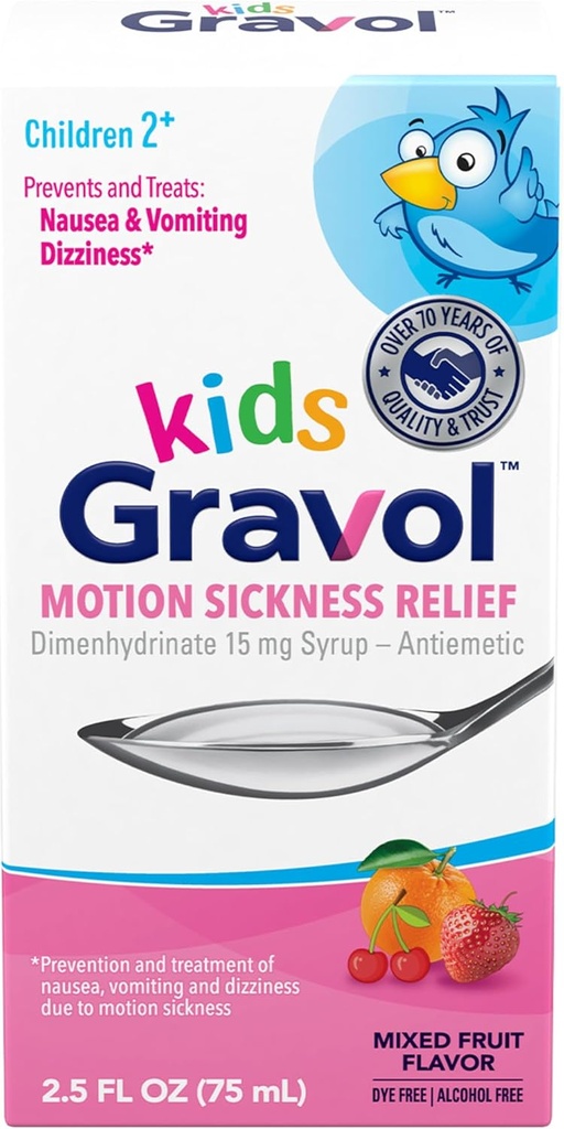 Hareket Hastalığı Yardımı ve Nausea Önleme için Yavaş Çocuklar Sıvı, 2.5 fl oz (75 ml)
