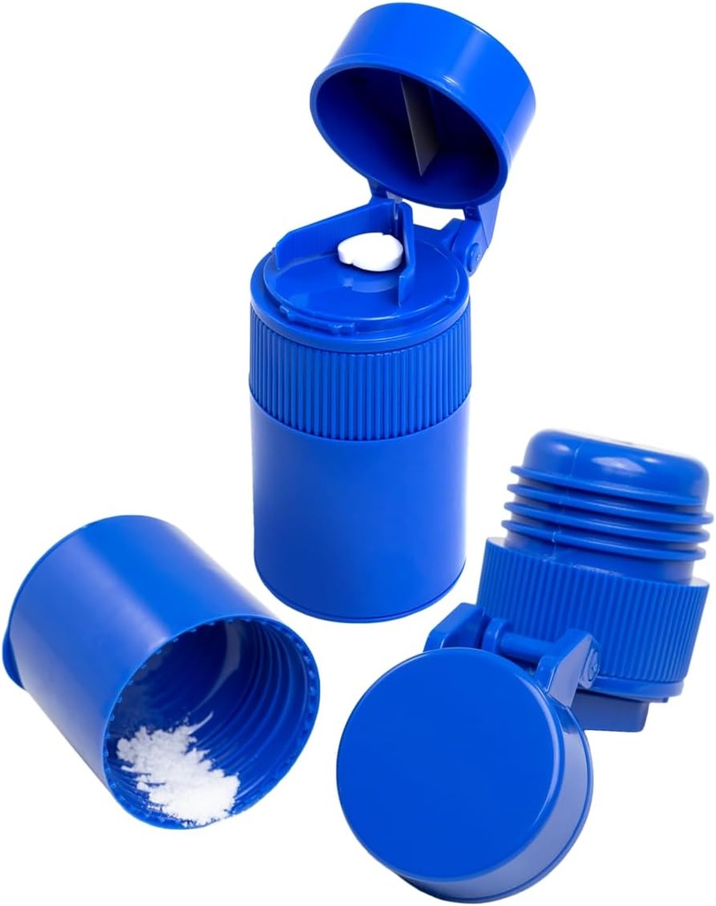 EZY DOSE 3 Karşılaştırmalı Pill Crusher, Düsseldorf ve radyatör, Günlük Kullanım, Güvenli bir şekilde Cut Pills, Vitaminler, Tabletler, Doğru ve Kolay Kesme, Paslanmaz Çelik Bıçak, Yeniden İçme Kupası, Blue, Faraday Free