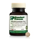 Standart Süreç Manganese B12 - Bone & Connective Tound Health - Hemoglobin Formation Support - Gluten-Free, Non-Dairy & Non-Soy - 90 Tabletler (90 hizmet)