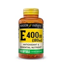 MASON NATURAL Vitamin E 180 mg (400 IU) - Antioksi ve Temel Nutrient, Sağlıklı Immune Sistemi, Cilt ve Gözler, Tüm Vücut Tamam, 100 Softgels