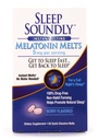 Sleep Soundly Melatonin Melts 5 mg Berry Flavor, Night time sleep Aid for Yetişkinler, Fast Acting Sleep Formula, 60 Count, White