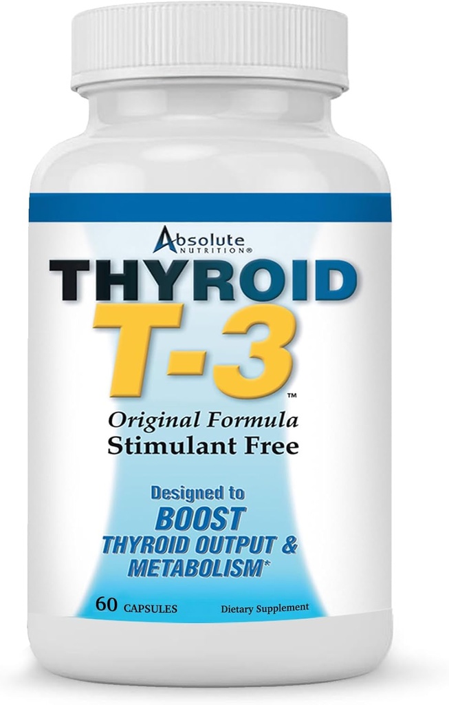 Mutlak Beslenme Fat Yan Metabolism Tamam, Tiroid T-3, 60 Capsules